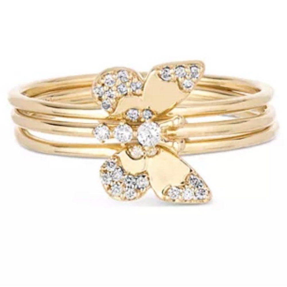 Adina Reyter Enchanted Large Diamond Butterfly Ring Size 6